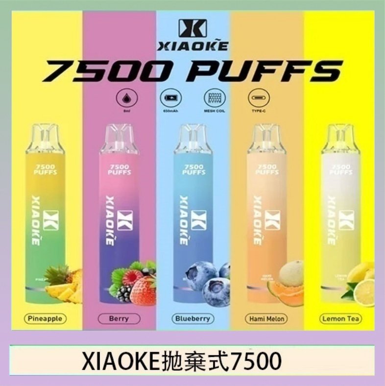 XIAOKE拋棄式7500 梟客XIAOKE一次性電子菸拋棄式7500口